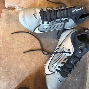 Nike Metallic Silver and Black Sneakers
